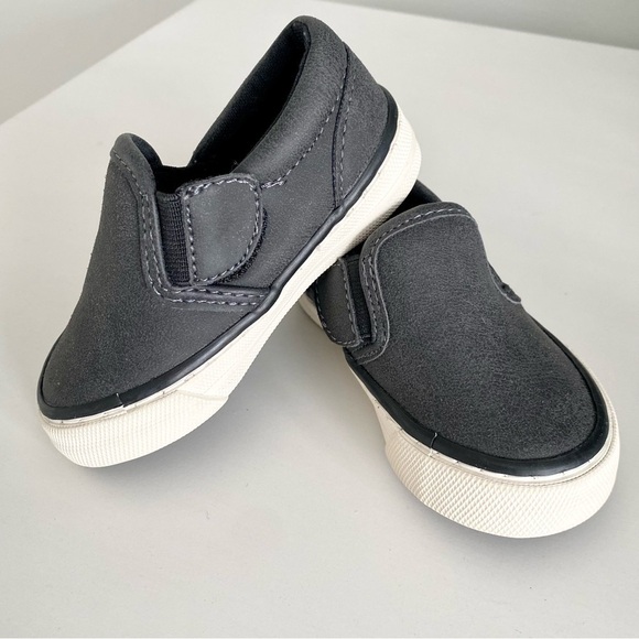 The Children's Place Other - The Children’s Place Grey Leather Slip On Sneakers Size 5 Toddler
